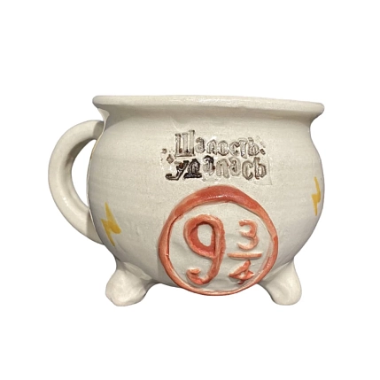 Кружка ручной работы «Шалость удалась», керамика, 350 мл, фото 1.