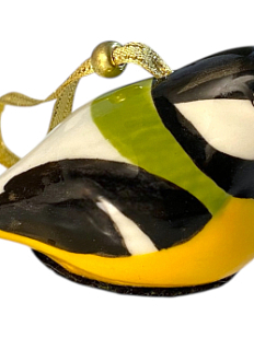 Игрушка на ёлку «Синица» жёлто-зеленая