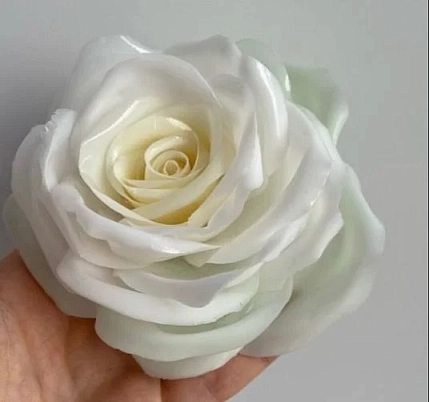 Свеча цветок ручной работы DARI DARI «Роза», белая, фото 4.