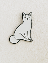 Металлический значок DARI DARI «Белая сиба-ину», 20 мм