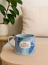 Кружка ручной работы Тата вытворяет/NF ceramics «Сын маминой подруги», сине-голубая, керамика, 500 мл, превью фото 2