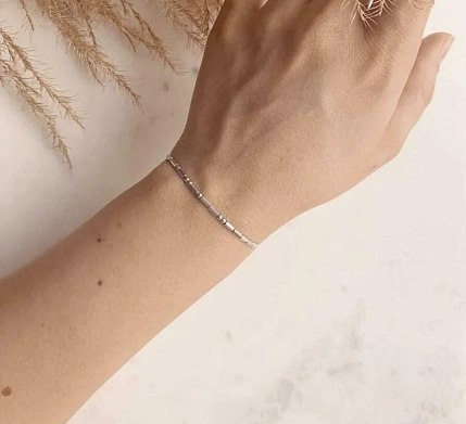 Браслет Something Special язык Морзе «В ресурсе» на красной нити, фото 5.