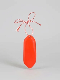 Ёлочная игрушка ММ керамика, конфета, красная