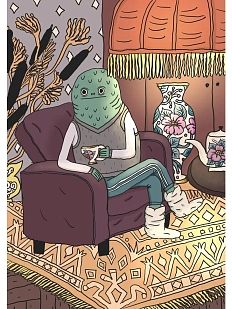 Скетчбук Валя Карнавалова «Зверь в кресле», А5, 200 страниц