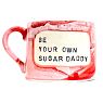 Кружка ручной работы NF ceramics «Be your own sugar daddy», красная, керамика, 500 мл, превью фото 1