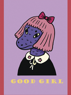 Обложка на паспорт «Good Girl», лиловая