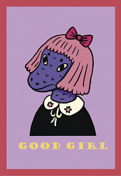 Обложка на паспорт «Good Girl», лиловая