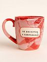 Кружка ручной работы NF ceramics «Не е***утая, а творческая», красная, керамика, 400 мл, превью фото 1