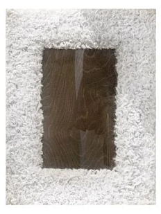 Меховая рамка для фотографий белая, 20x30 см