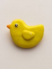 Брошь Радость Рядом «Уточка», полимерная глина, желтая