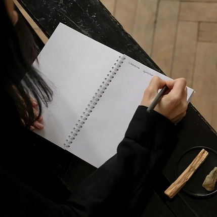 Блокнот на пружине Mitrozhe «Медленно текущая река», А5, 50 листов, бежевый, фото 5.