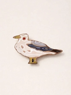 Брошь ручной работы «Чайка», Partala ceramics