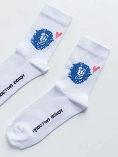 Носки «Лев», р-р 40-42, белые