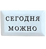 Значок ручной работы Искусство интроверта с надписью «Сегодня можно», керамика, превью фото 1