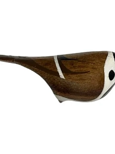 Брошь «Воробей», дерево