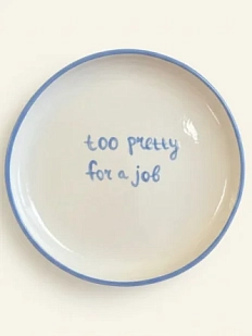 Тарелка ручной работы Йеллоускуп «Too pretty for a job», керамика, 15 см
