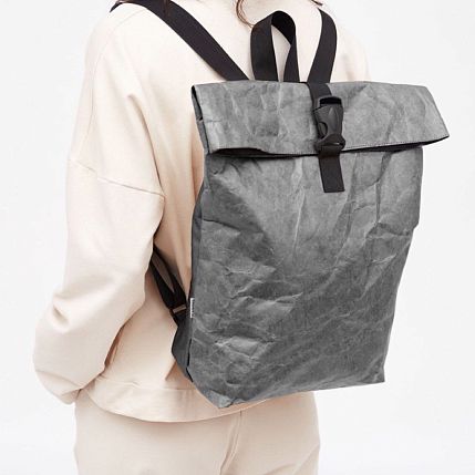Рюкзак Ranzel Bags «Rolly Gray», тайвек, серый, фото 3.