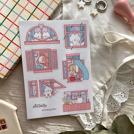 Стикерпак «Окошки», А6, фото 1.