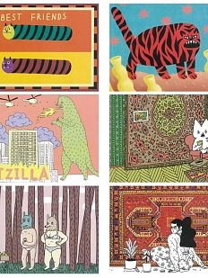 Набор авторских открыток, Валя Карнавалова №3