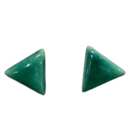 Серёжки-гвоздики КерамЕлКа «Треугольники», керамика, фото 1.