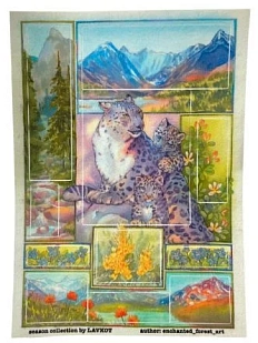 Стикерпак Лавкот «Снежные барсы. Весна», А6