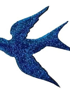 Брошь «Синяя ласточка»