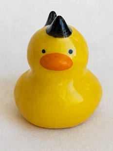 Керамическая фигурка Уточка с рожками, 7 см