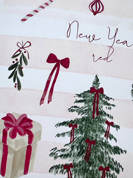 Стикерпак на Новый год «New Year red», А5, фото 2.