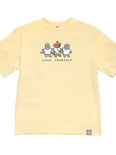 Футболка Barking Store «Love yourself», L муж., желтый