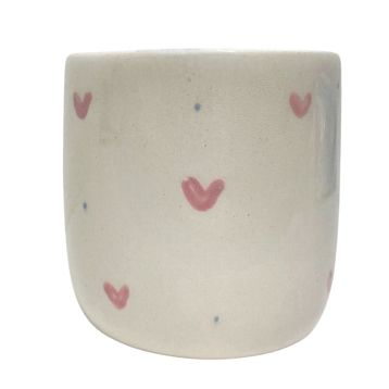 Стакан ручной работы Мария Гордеева Лев, бело-розовый, керамика, 350 мл, фото 3.