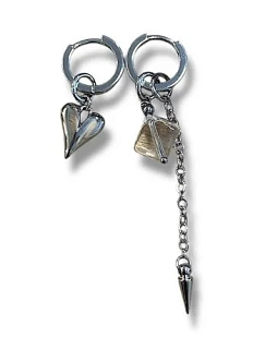 Серьги-конструкторы Бур.Мур «Иней», латунь, горный хрусталь