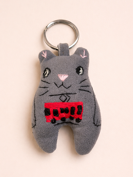 Брелок «Кот с трамваем», фото 2.