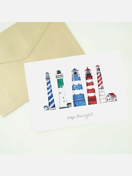 Открытка DARI DARI с маяками «Keep the light», А6, фото 2.
