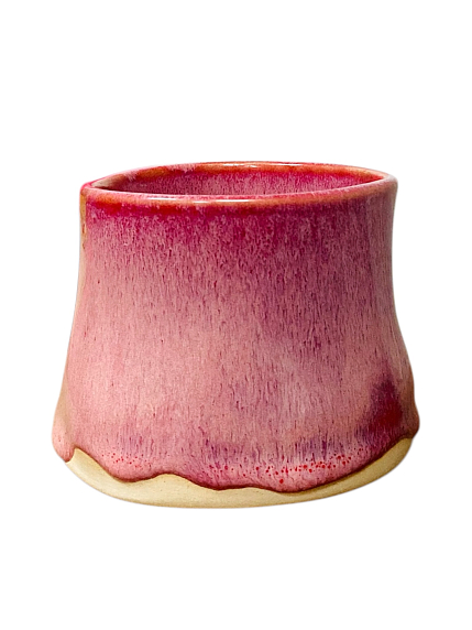 Стакан ручной работы, розовый, керамика, 300 мл, фото 2.