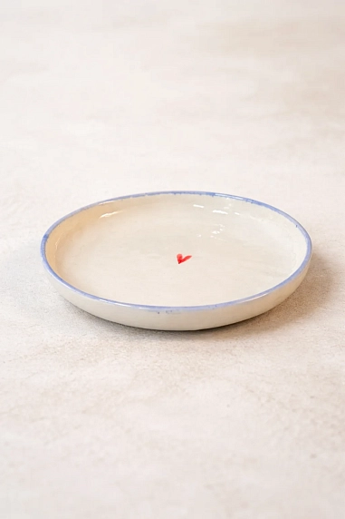 Чайная пара ручной работы НАДО ЖЕ с сердечком , керамика, 300 мл, фото 4.