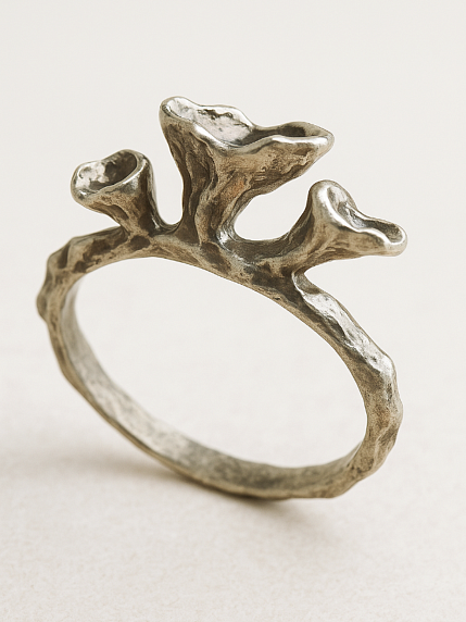 Кольцо из нейзильбера «Грибы», фото 1.