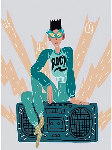 Обложка на паспорт Валя Карнавалова «Rock», ПВХ, искусственная кожа