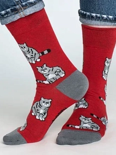 Носки «Пара килограмм Великой Британии», р-р 42-46, бордовые