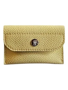 Кошелёк ручной работы, натуральная кожа, желтый