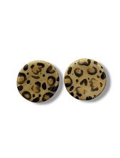 Серёжки-гвоздики Бережно «‎Лео»‎‎, большие, керамика, 18 мм