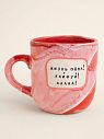 Кружка ручной работы NF ceramics «Жизнь одна! Кайфуй! ААА!», красная, керамика, 450 мл, превью фото 1
