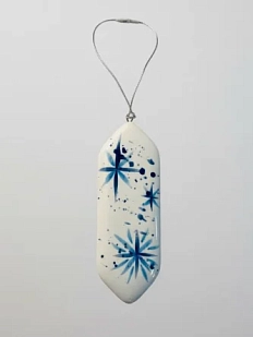 Ёлочная игрушка Верба керамика, конфета «Снежинки», керамика, 10 см