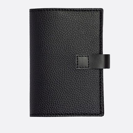 Обложка органайзер для документов с ремешком Kokosina bags, искусственная, чёрный, фото 2.