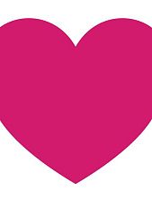 3D Стикер на телефон «Сердечко фуксия», объёмный