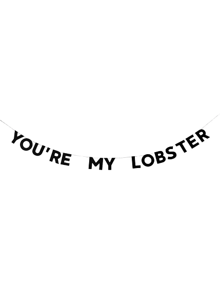 Бумажная гирлянда из букв Tak.sebe.prazdnik «YOU’RE MY LOBSTER», чёрная, картон, 240 г/м², фото 1.