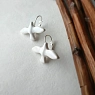 Серьги «Белые пташки», фаянсовая глина, превью фото 5