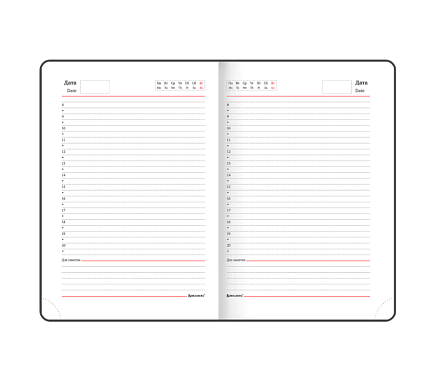 Ежедневник недатированный BRAUBERG «Magnetic X», чёрный, А5, фото 4.