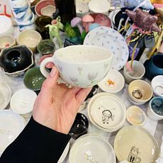 Кружка ручной работы «Тюльпаны», керамика, 180 мл