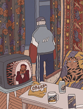 Картхолдер «Гопник», коричневый