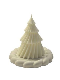 Подарочный набор со свечой в виде ёлки «Christmas tree», соевый воск, гипс, 150 г